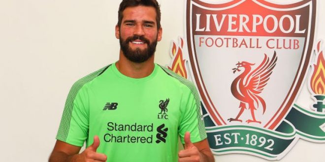 Liverpool Sign Alisson From Roma In Record Deal For A Goalkeeper – UAE BARQ