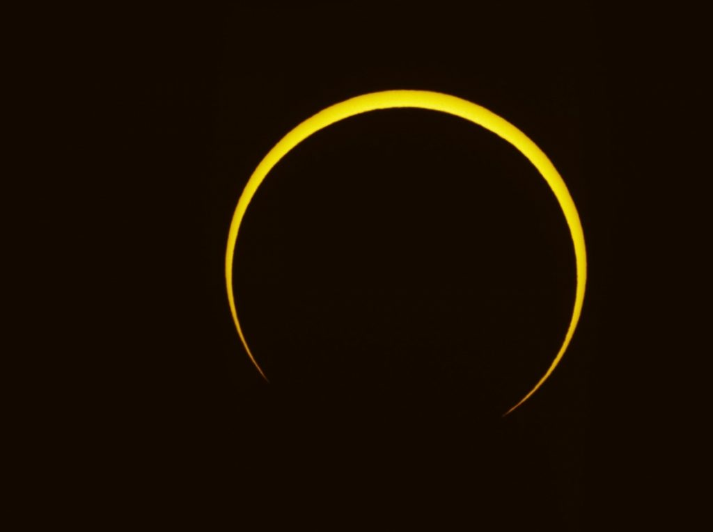 The stages of the annular solar eclipse that the country witnessed